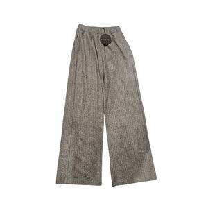 White fox wide leg Palazzo pants womens xs somebody else's problem ribbed NEW